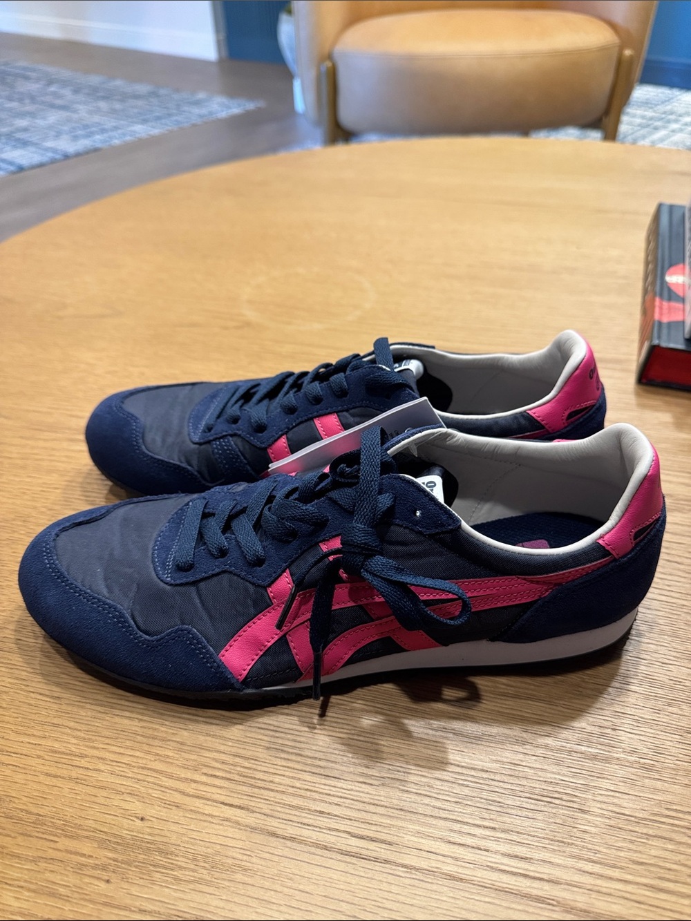Onitsuka Tiger by Asics Navy and Pink Women's Sneakers - Picture 3 of 13